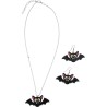 Kit pendientes y collar calavera