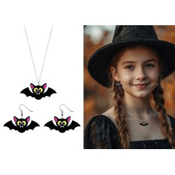 Kit pendientes y collar calavera