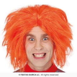 Peluca corta naranja