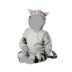 Disfraz bebe gato gris