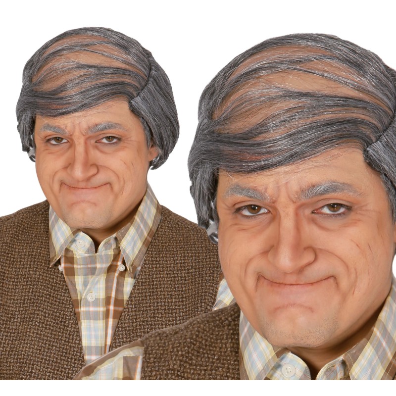 Calva con pelo gris