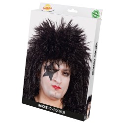 Peluca morena rockero