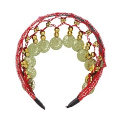 Diadema monedas rojo