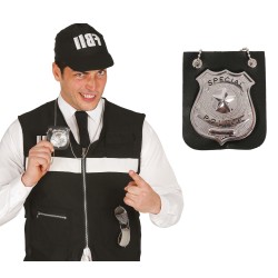 Placa policia colgante
