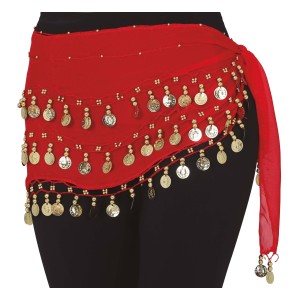 Pañuelo monedas rojo zingara