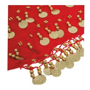 Pañuelo monedas rojo zingara