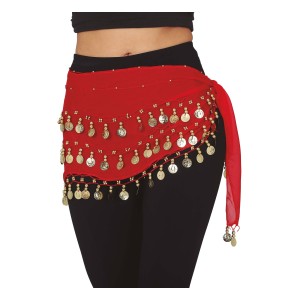 Pañuelo monedas rojo zingara