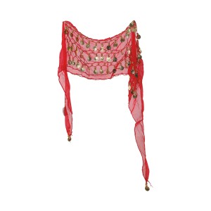 Pañuelo monedas rojo zingara