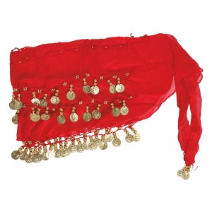 Pañuelo monedas rojo zingara