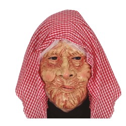 Mascara abuela con pañuelo