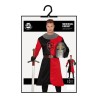 Disfraz hombre medieval rojo y negro