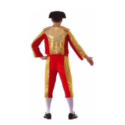 Disfraz hombre torero rojo y dorado