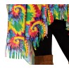 Poncho y cinta hippie multicolor