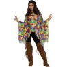 Poncho y cinta hippie multicolor
