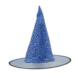 sombrero bruja azul