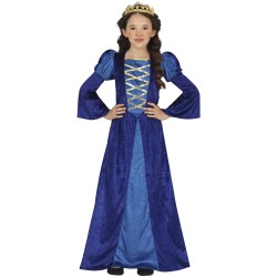 Disfraz niña medieval azul.