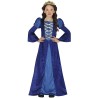 Disfraz niña medieval azul.