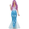 Disfraz mujer sirena azul