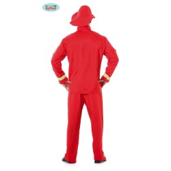 Disfraz hombre bombero rojo