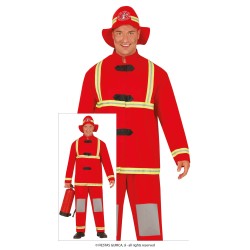 Disfraz hombre bombero rojo