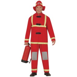 Disfraz hombre bombero rojo
