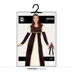 Disfraz mujer princesa medieval marron