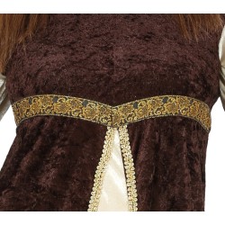 Disfraz mujer princesa medieval marron