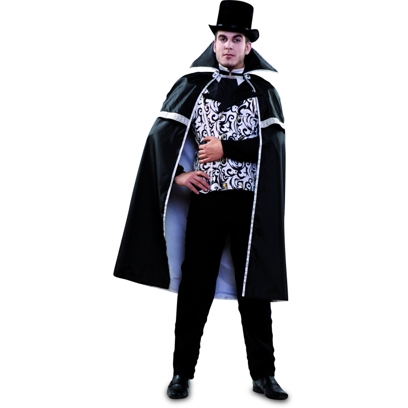 disfraz hombre vampiro blanco negro