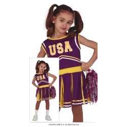 Disfraz niña animadora morada