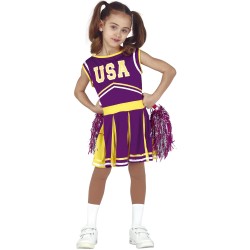 Disfraz niña animadora morada