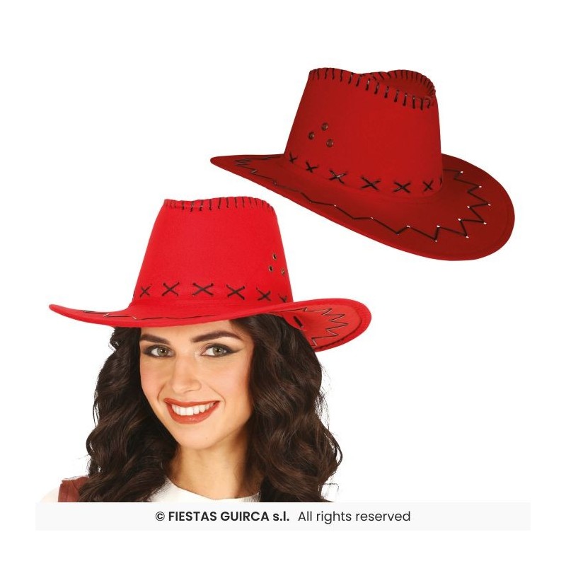Sombrero vaquero rojo