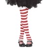 Pantys a rayas rojas y blancas, 7-10 años
