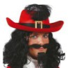 sombrero mosquetero rojo adulto