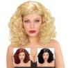 peluca melena rizada rubia