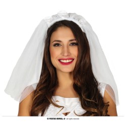 Velo blanco de novia