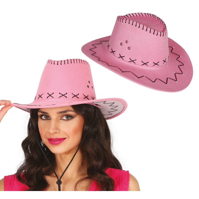 Sombrero vaquero rosa