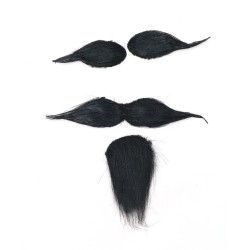 Perilla, bigote y cejas con adhesivo