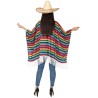 Disfraz hombre Poncho mexicano multicolor