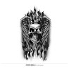 Tatuaje calavera 14x30 cms