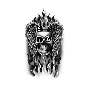 Tatuaje calavera 14x30 cms