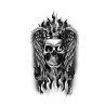 Tatuaje calavera 14x30 cms