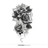 Tatuaje rosas 14x30 cms