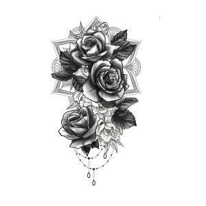 Tatuaje rosas 14x30 cms