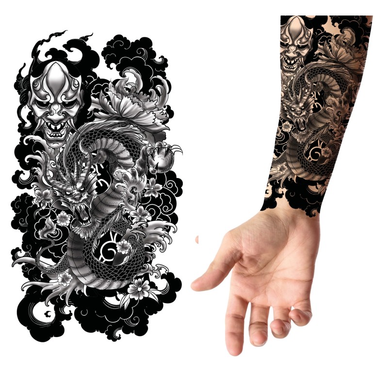 Tatuaje dragon 14x30 cms