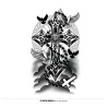 Tatuaje cruz 14x30 cms