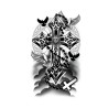 Tatuaje cruz 14x30 cms