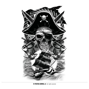Tatuaje pirata 14x30 cms