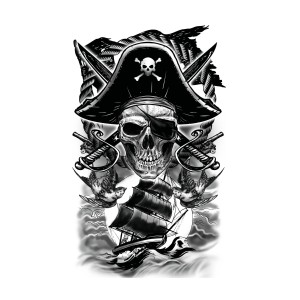 Tatuaje pirata 14x30 cms