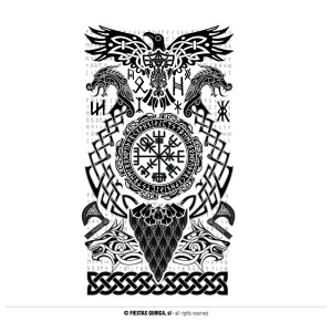 Tatuaje vikingo 14x30 cms
