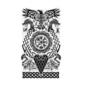 Tatuaje vikingo 14x30 cms